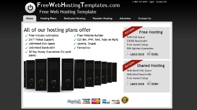 web hosting template