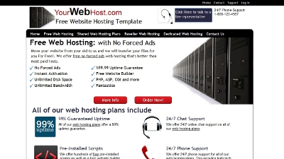 web hosting template