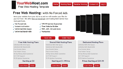 web hosting template