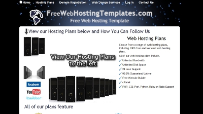 web hosting template
