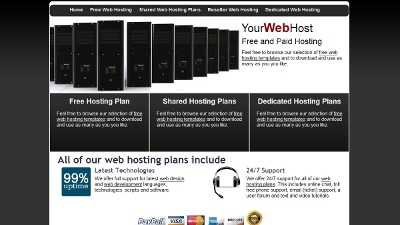web hosting template