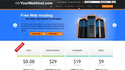 web hosting templates