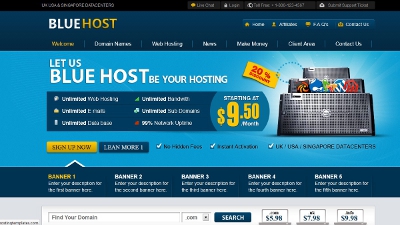 web hosting templates