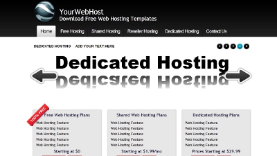 web hosting template