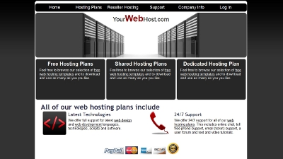 web hosting template