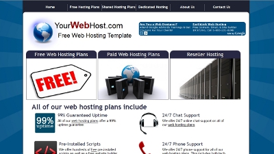 web hosting template